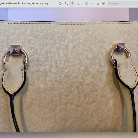 Michael Kors Saffiano Large Edith Satchel *Buttercup* - Picture 9 of 16